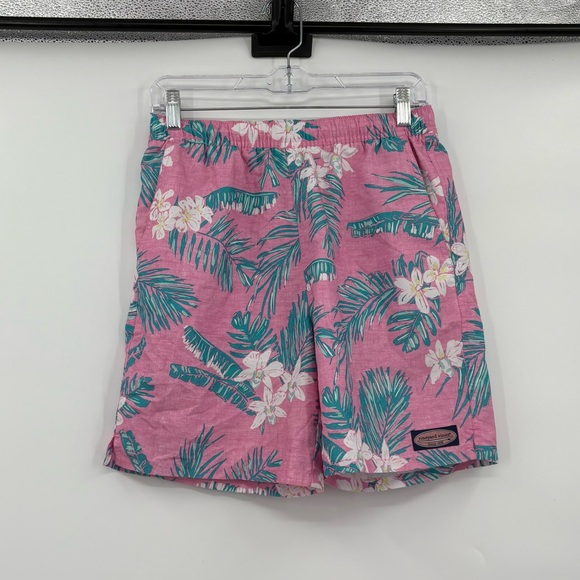Vineyard vines pink swim trunks large - Picture 1 of 3